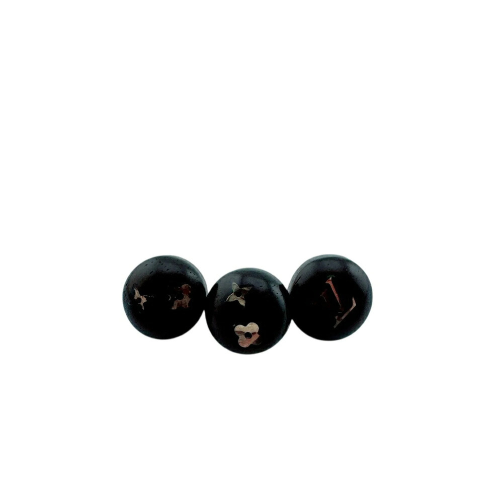 LOUIS VUITTON M65938 Boucle d'Oreilles Pussy Silvania Tigerwood Earrings Brown